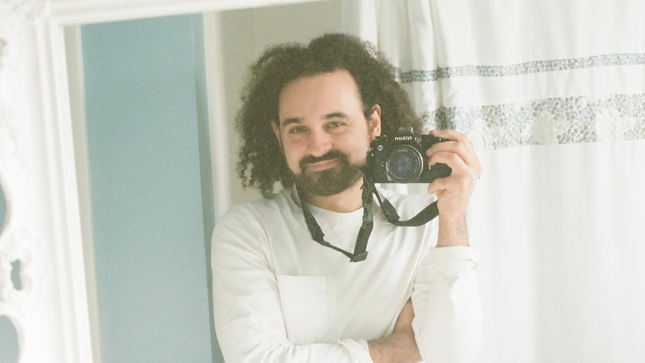 Jordan Bianchi with a film camera